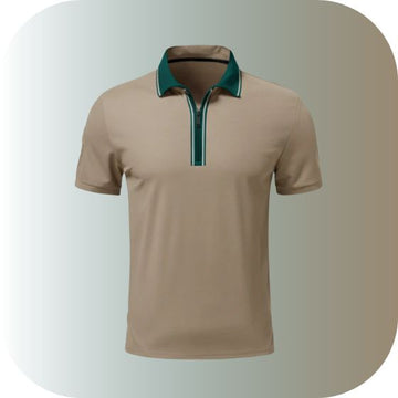 Unisex Polo T-shirts: Quarter-Zip Contrast & Essential Cotton Blend Tees
