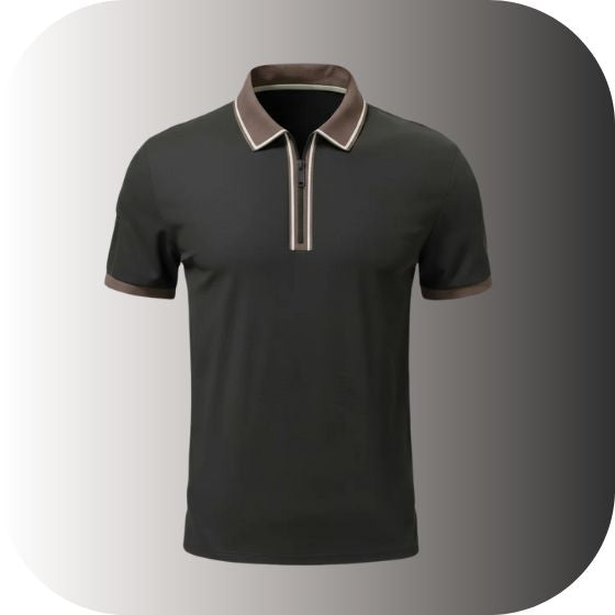 Unisex Polo T-shirts: Quarter-Zip Contrast & Essential Cotton Blend Tees