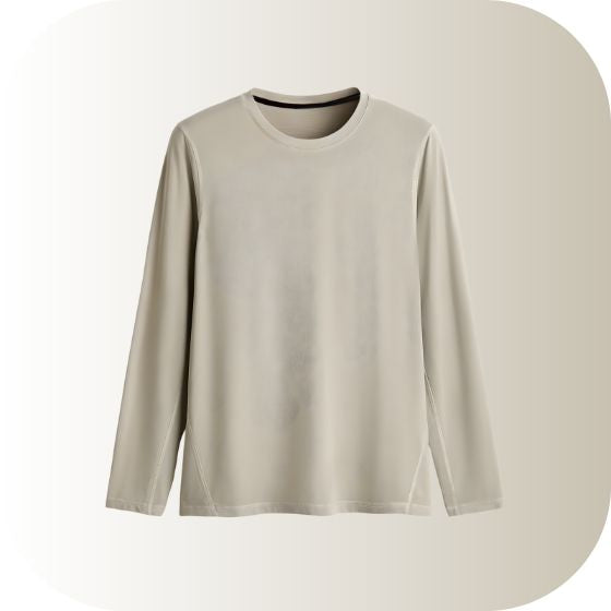 Unisex Technical Long-Sleeve Running Shirt | Seamless Side Panel | Quick-Dry Wicking | [Color: Grey]