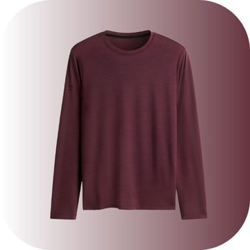 Unisex Lightweight Performance Long-Sleeve Shirt | Quick-Dry | [Color: Deep Burgundy/Maroon]