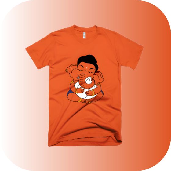 "Adorable Sleeping Baby Ganesha T-Shirt | Bal Ganapati Devotional Tee"