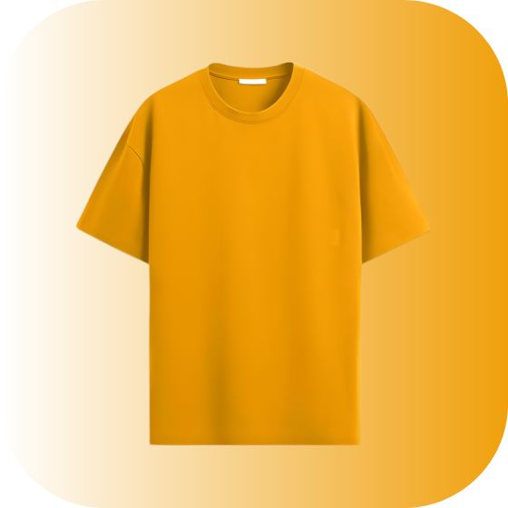 VEERAKU Men Half Sleeve Round Neck Cottonblend Oversized Tshirts (Colour: Yellow)