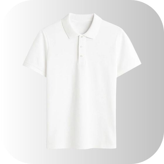 Everyday Performance Piqué Knit Polo Shirt | Navy Blue Smart Casual Basic | Plain Cotton Polo Tee