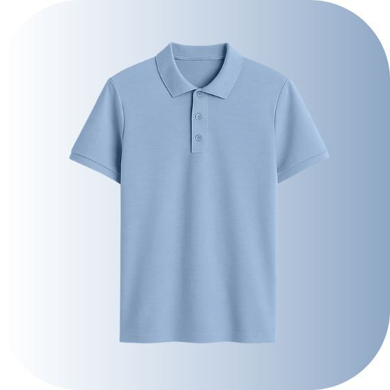 Everyday Performance Piqué Knit Polo Shirt | Navy Blue Smart Casual Basic | Plain Cotton Polo Tee